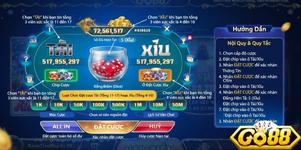 Tài xỉu go88: tìm hiểu cách chơi cho newbie 2 taixiugo88